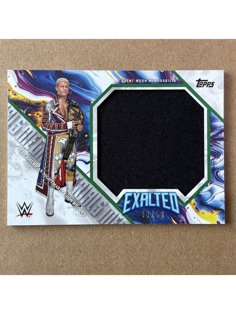 2025 Topps Exalted WWE Cody Rhodes #MM-CR Mega Materials Green #/50